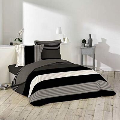 Douceur d'Intérieur Douceur d'Interieur 3-Piece 240 x 220 cm 57 Yarns Printed Romeo Allover Bed Linen Set, Multi-Colour Douceur d'Intérieur Douceur d'Interieur 3-Piece 240 x 220 cm 57 Yarns Printed Romeo Allover Bed Linen Set, Multi-Colour