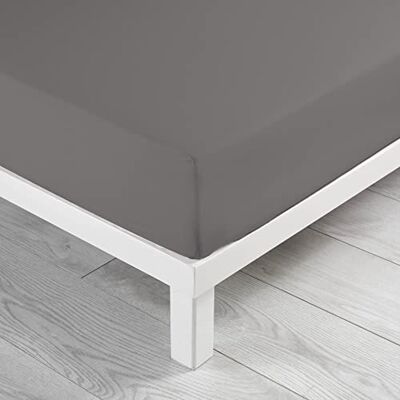 Douceur d'Intérieur Douceur d'Interieur 57 Yarns Uni Fitted Sheet, Gris Souris Douceur d'Intérieur Douceur d'Interieur 57 Yarns Uni Fitted Sheet, Gris Souris
