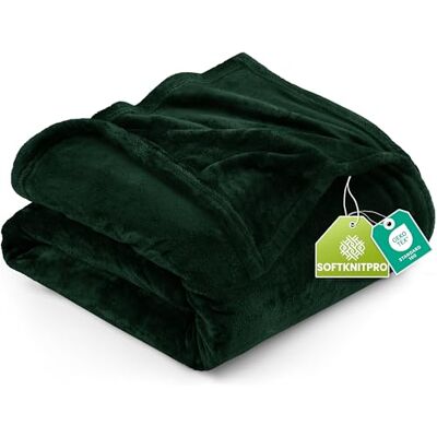 Utopia Bedding Queen Fleece Blanket 228x228cm 300GSM – Soft Fluffy Large Versatile Luxury Decorative Throw For Sofa, Bed & Settees – Cosy Breathable Warm Blanket, All Weather Gift, Forest Green Utopia Bedding Queen Fleece Blanket 228x228cm 300GSM – Soft Fluffy Large Versatile Luxury Decorative Throw For Sofa, Bed & Settees – Cosy Breathable Warm Blanket, All Weather Gift, Forest Green