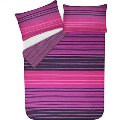 SLEEPDOWN - Stripe Reversible - Violet - Duvet Cover Set SLEEPDOWN - Stripe Reversible - Violet - Duvet Cover Set