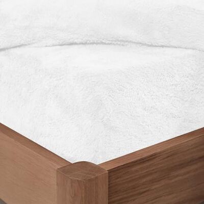 Brentfords Single Bed Sheets White, Teddy Fleece Fitted Sheet Bed Cover Easy Care Fade Resistant Ultra Soft Bedding Single Thermal Bedding Fitted Sheet Brentfords Single Bed Sheets White, Teddy Fleece Fitted Sheet Bed Cover Easy Care Fade Resistant Ultra Soft Bedding Single Thermal Bedding Fitted Sheet