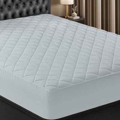Utopia Bedding Quilted Mattress Protector, Breathable Mattress Pad, Deep Fitted Mattres Cover (Light Grey, Twin 99 x 190 + 40 cm (Pack of 1)) Utopia Bedding Quilted Mattress Protector, Breathable Mattress Pad, Deep Fitted Mattres Cover (Light Grey, Twin 99 x 190 + 40 cm (Pack of 1))