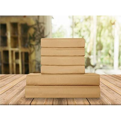 Elegant Comfort Luxury Soft Bed Sheets 1500 Premium Hotel Quality Microfiber Softness Wrinkle and Fade Resistant (6-Piece) Bedding Set, Full, Medallion Gold Elegant Comfort Luxury Soft Bed Sheets 1500 Premium Hotel Quality Microfiber Softness Wrinkle and Fade Resistant (6-Piece) Bedding Set, Full, Medallion Gold