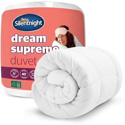 Silentnight Dream Supreme 10.5 Tog Single Duvet Cloud-Like Comfort for All Year Round Generous Filled for Sink-In Relax Feel Soft Touch Hypoallergenic Covers Machine Washable, Single Quilt Silentnight Dream Supreme 10.5 Tog Single Duvet Cloud-Like Comfort for All Year Round Generous Filled for Sink-In Relax Feel Soft Touch Hypoallergenic Covers Machine Washable, Single Quilt