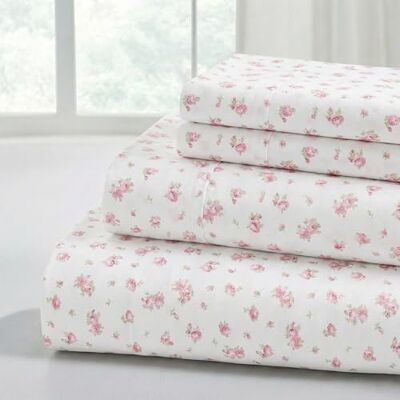Modern Threads Soft Microfiber Printed Bed Sheets Luxurious Includes Flat Sheet, Fitted Sheet with Deep Pockets, & Pillowcases Ivory Full Modern Threads Soft Microfiber Printed Bed Sheets Luxurious Includes Flat Sheet, Fitted Sheet with Deep Pockets, & Pillowcases Ivory Full