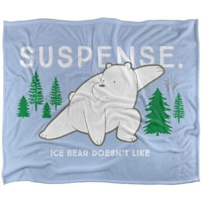 WE BARE BEARS Suspense Silky Touch Super Soft Throw Blanket 152 X 127 cm, White WE BARE BEARS Suspense Silky Touch Super Soft Throw Blanket 152 X 127 cm, White
