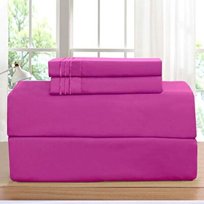Elegant Comfort Luxurious Bed Sheets Set on Amazon 1500 Premier Wrinkle,Fade and Stain Resistant 4-Piece Bed Sheet Set, Deep Pocket, Queen Hot Pink Elegant Comfort Luxurious Bed Sheets Set on Amazon 1500 Premier Wrinkle,Fade and Stain Resistant 4-Piece Bed Sheet Set, Deep Pocket, Queen Hot Pink