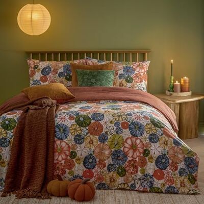 Furn. Picking Patch Pumpkin Duvet Cover Set - Brown - King - Autumn Furn. Picking Patch Pumpkin Duvet Cover Set - Brown - King - Autumn
