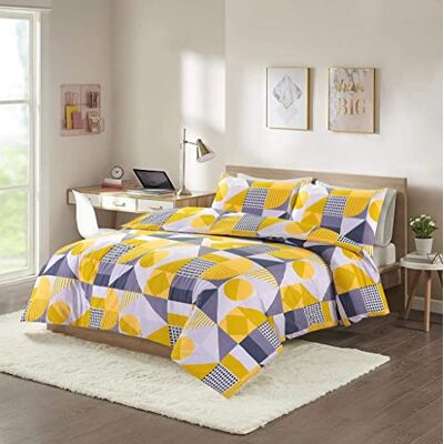 Kampala Hill - Geometric Bedding - Mustard - Duvet Cover Set Kampala Hill - Geometric Bedding - Mustard - Duvet Cover Set