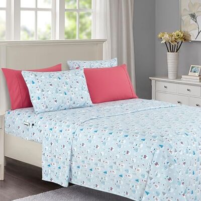 Elegant Comfort Luxury Soft Bed Sheets Holiday Pattern 1500 Premium Hotel Quality Microfiber Softness Wrinkle and Fade Resistant (6-Piece) Bedding Set, Full, Silver Snowman Elegant Comfort Luxury Soft Bed Sheets Holiday Pattern 1500 Premium Hotel Quality Microfiber Softness Wrinkle and Fade Resistant (6-Piece) Bedding Set, Full, Silver Snowman