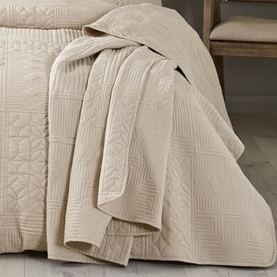 Catherine Lansfield Natural Geometric Quilt Bedspread - bedspread set Catherine Lansfield Natural Geometric Quilt Bedspread - bedspread set