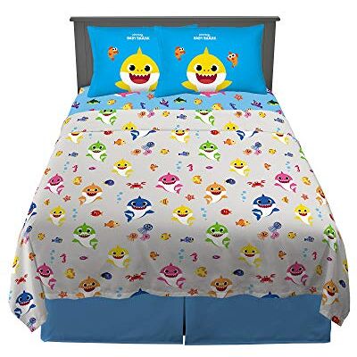 Franco NB1018 Baby Shark Microfiber Bedding Set - All Sizes Franco NB1018 Baby Shark Microfiber Bedding Set - All Sizes