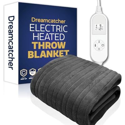 Dreamcatcher - Electric Throw Blanket - Faux Fur Cream Dreamcatcher - Electric Throw Blanket - Faux Fur Cream
