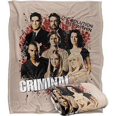 LOGOVISION Criminal Minds Solution Lies Within Silky Touch Super Soft Throw Blanket 152 X 127 cm, White LOGOVISION Criminal Minds Solution Lies Within Silky Touch Super Soft Throw Blanket 152 X 127 cm, White