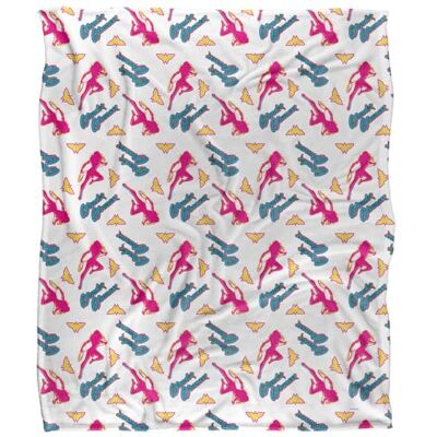 DC Comics Wonder Woman Bright Pattern Silky Touch Super Soft Throw Blanket 152 X 127 cm, White DC Comics Wonder Woman Bright Pattern Silky Touch Super Soft Throw Blanket 152 X 127 cm, White