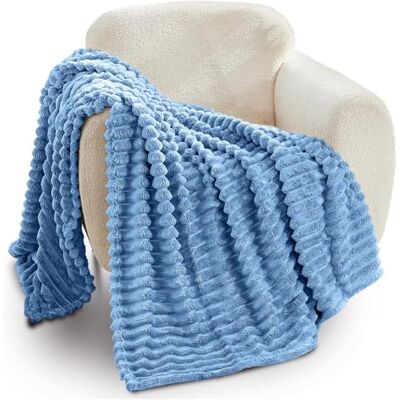 GC GAVENO CAVAILIA Fleece Throw Blanket Soft Fluffy Throws For Sofas, Bed, Settee, Couch Extra Warm Large Blanket Throw Easycare, Anti Allergic Double 150x200 Cm Denim Blue GC GAVENO CAVAILIA Fleece Throw Blanket Soft Fluffy Throws For Sofas, Bed, Settee, Couch Extra Warm Large Blanket Throw Easycare, Anti Allergic Double 150x200 Cm Denim Blue