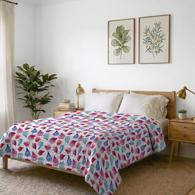 Italian Bed Linen Fantasy Microfibre Summer Quilt, Double 260 x 270 cm, Petals Italian Bed Linen Fantasy Microfibre Summer Quilt, Double 260 x 270 cm, Petals