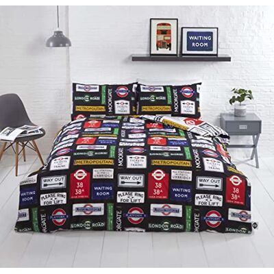 Rapport Home London Signs Multi Bedding Set - Bedding Set Rapport Home London Signs Multi Bedding Set - Bedding Set