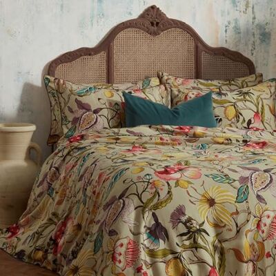 Edinburgh Weavers Morton 200 Thread Count Floral Cotton Sateen Duvet Cover Set - King Edinburgh Weavers Morton 200 Thread Count Floral Cotton Sateen Duvet Cover Set - King