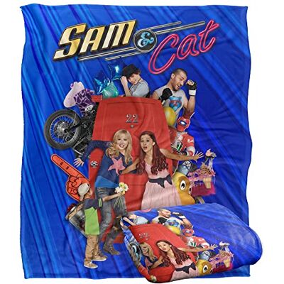 LOGOVISION Sam & Cat Show Poster Silky Touch Super Soft Throw Blanket 152 X 127 cm, White LOGOVISION Sam & Cat Show Poster Silky Touch Super Soft Throw Blanket 152 X 127 cm, White