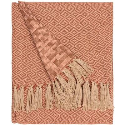 furn. Dessa Throw – Soft Indoor/Outdoor Quick Dry Woven Geometric Fringed Blanket (Terracotta – 130x180cm) furn. Dessa Throw – Soft Indoor/Outdoor Quick Dry Woven Geometric Fringed Blanket (Terracotta – 130x180cm)