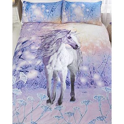 Rapport Home Rapport Magical Unicorn Quilt Duvet Cover Bed Set, Purple, King MAGUNI-KING-MULT Rapport Home Rapport Magical Unicorn Quilt Duvet Cover Bed Set, Purple, King MAGUNI-KING-MULT