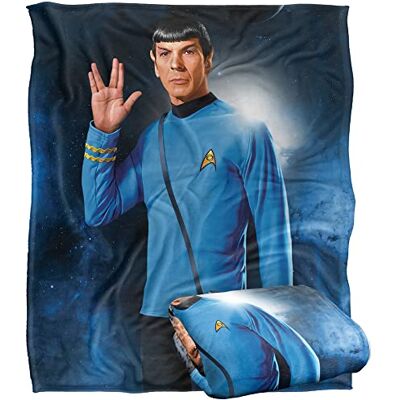Trevco Star Trek Spock Silky Touch Super Soft Throw Blanket 152 X 127 cm, White Trevco Star Trek Spock Silky Touch Super Soft Throw Blanket 152 X 127 cm, White
