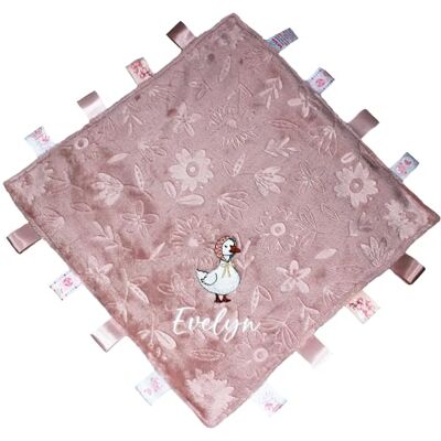 TeddyT's Personalised Embroidered Vintage Duck Luna Lilypond Floral Pink Snuggle Blanket (Dusky Pink) TeddyT's Personalised Embroidered Vintage Duck Luna Lilypond Floral Pink Snuggle Blanket (Dusky Pink)