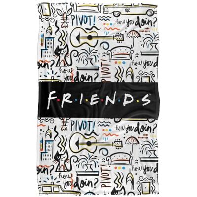LOGOVISION Friends Let's Be Friends Pattern Super Soft Snuggle Blanket with Silky Touch 91 x 147 cm LOGOVISION Friends Let's Be Friends Pattern Super Soft Snuggle Blanket with Silky Touch 91 x 147 cm