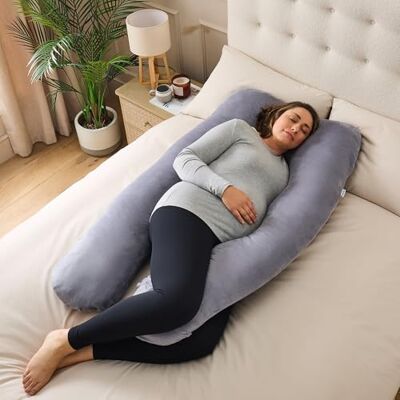 Silentnight U Shaped Pregnancy Pillow Maternity Full Body Support Pillow for Back Neck Hip Knee Bump Support Removable Machine Washable Cover 140x70cm Silentnight U Shaped Pregnancy Pillow Maternity Full Body Support Pillow for Back Neck Hip Knee Bump Support Removable Machine Washable Cover 140x70cm