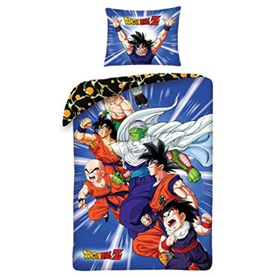 Halantex Dragon Ball Z Parure de Lit Boules de Cristal Complete Bedding Sets, 2 Pieces, Multicolor, Single Halantex Dragon Ball Z Parure de Lit Boules de Cristal Complete Bedding Sets, 2 Pieces, Multicolor, Single