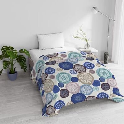 Italian Bed Linen Winter Quilt with Padded Single Bed 160 x 245 cm DoubleFace Basic Murrine Pattern, Made in Italy – Reversible Duvet in Soft Microfibre 200 g/m² – Machine Washable Duvet Italian Bed Linen Winter Quilt with Padded Single Bed 160 x 245 cm DoubleFace Basic Murrine Pattern, Made in Italy – Reversible Duvet in Soft Microfibre 200 g/m² – Machine Washable Duvet