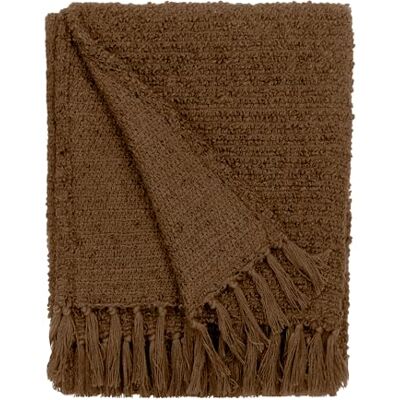 Yard Furn. Candar Textured Boucle Throw – Soft Boucle Fringed Design (Cocoa – 130x170cm) Yard Furn. Candar Textured Boucle Throw – Soft Boucle Fringed Design (Cocoa – 130x170cm)