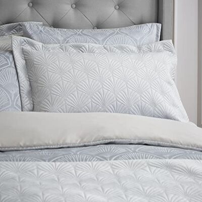 Catherine Lansfield - Art Deco Pearl - Pillowsham Pair Catherine Lansfield - Art Deco Pearl - Pillowsham Pair