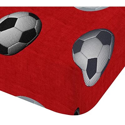 Catherine Lansfield Football Red Fitted Sheet 140 cm Bed (140 x 200 cm) Catherine Lansfield Football Red Fitted Sheet 140 cm Bed (140 x 200 cm)