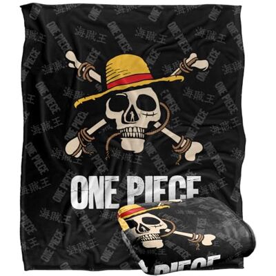 One Piece JOLLY ROGER LOGO Silky Touch Super Soft Throw Blanket 152 x 127 cm One Piece JOLLY ROGER LOGO Silky Touch Super Soft Throw Blanket 152 x 127 cm