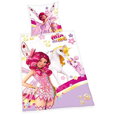 Herding Mia & Me bedding set, Reversible motif, Pillow case 80 x 80 cm, Duvet cover 135 x 200 cm, Cotton/Renforcé, Multicoloured Herding Mia & Me bedding set, Reversible motif, Pillow case 80 x 80 cm, Duvet cover 135 x 200 cm, Cotton/Renforcé, Multicoloured