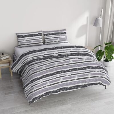 Datex Grey Striped Duvet Cover Set - Bedding Set Datex Grey Striped Duvet Cover Set - Bedding Set