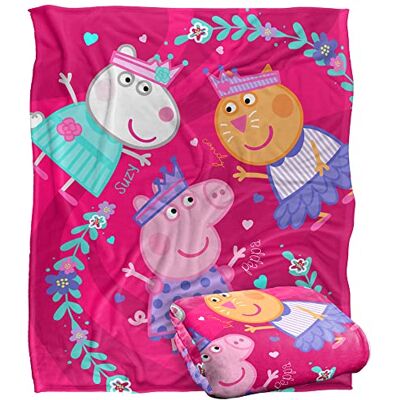 LOGOVISION Peppa Pig Kids Silky Touch Blanket, 152 x 127 cm Peppa Suzy Candy Friends, 50" x 60 LOGOVISION Peppa Pig Kids Silky Touch Blanket, 152 x 127 cm Peppa Suzy Candy Friends, 50" x 60