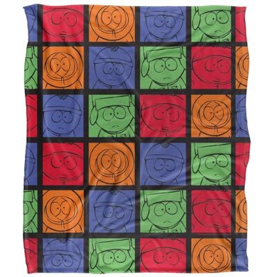 South Park Character Tiles Silky Touch Super Soft Throw Blanket 152 X 127 cm, White South Park Character Tiles Silky Touch Super Soft Throw Blanket 152 X 127 cm, White