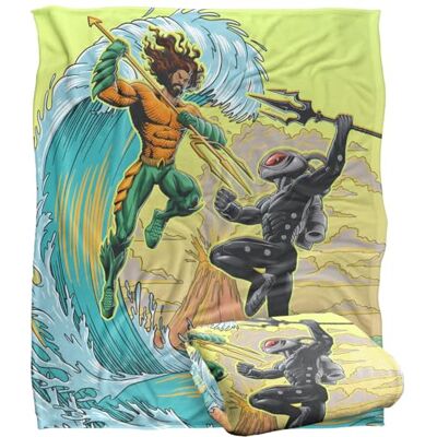 LOGOVISION AQUAMAN and The Lost Kingdom Blanket, 152 x 127 cm Battle in The Ocean Silky Touch Super Soft Throw Blanket LOGOVISION AQUAMAN and The Lost Kingdom Blanket, 152 x 127 cm Battle in The Ocean Silky Touch Super Soft Throw Blanket