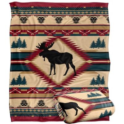 LOGOVISION Jq Licensing Moose Lodge Silky Touch Super Soft Throw Blanket 152 X 127 Cm LOGOVISION Jq Licensing Moose Lodge Silky Touch Super Soft Throw Blanket 152 X 127 Cm