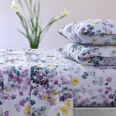 Tribeca Living Azores Home Juliette Printed Deep Pocket Sheet Set Purple Full (Model: JUL110SHEFUPU) Tribeca Living Azores Home Juliette Printed Deep Pocket Sheet Set Purple Full (Model: JUL110SHEFUPU)