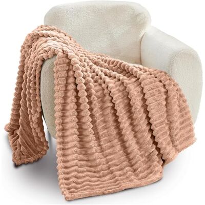 GC GAVENO CAVAILIA Fleece Throw Blanket Soft Fluffy Throws For Sofas, Bed, Settee, Couch Extra Warm Large Blanket Throw Easycare, Anti Allergic Double 150x200 Cm Mink GC GAVENO CAVAILIA Fleece Throw Blanket Soft Fluffy Throws For Sofas, Bed, Settee, Couch Extra Warm Large Blanket Throw Easycare, Anti Allergic Double 150x200 Cm Mink