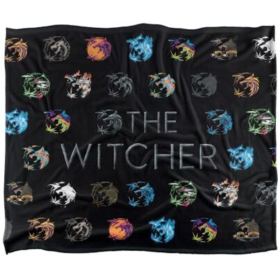 The Witcher Crest Collage Silky Touch Super Soft Throw Blanket 152 X 127 Cm The Witcher Crest Collage Silky Touch Super Soft Throw Blanket 152 X 127 Cm