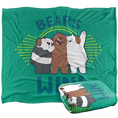 LOGOVISION We Bare Bears Bears Win Silky Touch Super Soft Throw Blanket 152 X 127 cm, White LOGOVISION We Bare Bears Bears Win Silky Touch Super Soft Throw Blanket 152 X 127 cm, White