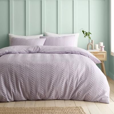 Catherine Lansfield Lilac Wave Duvet Cover Bedding Set - Bedding set Catherine Lansfield Lilac Wave Duvet Cover Bedding Set - Bedding set