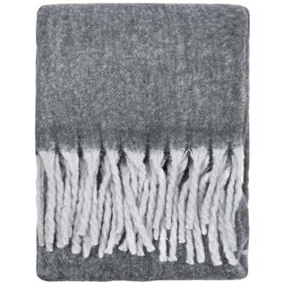 furn. Cozy Throw – Soft Textured Woven Blanket with Tassels (Charcoal 140x180cm) furn. Cozy Throw – Soft Textured Woven Blanket with Tassels (Charcoal 140x180cm)