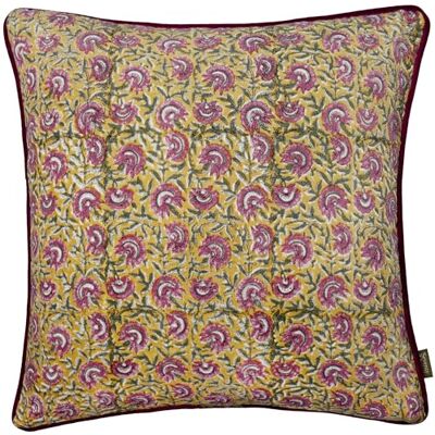 Paoletti Seventy Three Chedworth Velvet Cushion - Floral Pattern, 50x50cm, Cotton Paoletti Seventy Three Chedworth Velvet Cushion - Floral Pattern, 50x50cm, Cotton