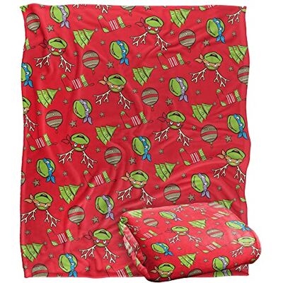 LOGOVISION Tmnt Tmnt Christmas Pattern Silky Touch Super Soft Throw Blanket 152 X 127 Cm LOGOVISION Tmnt Tmnt Christmas Pattern Silky Touch Super Soft Throw Blanket 152 X 127 Cm